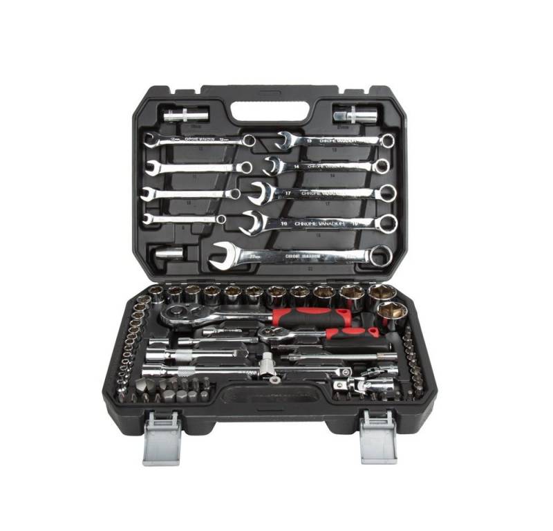 PHiXWELL Werkzeugset PHiXWELL 82 Teilig Knarrenkasten 1/2" & 1/4", (82-tlg) von PHiXWELL
