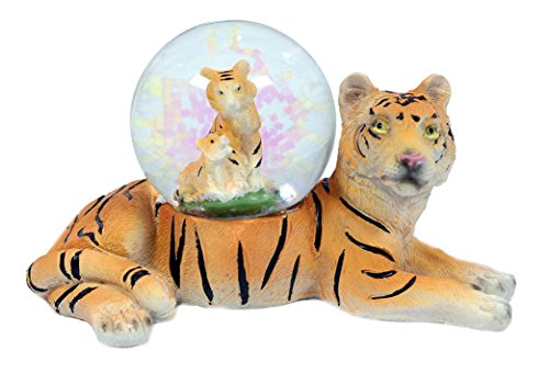 PIA International Glitzerkugel Tiger, braun liegend, Schneekugel Tier Tiere Schneekugeln Raubkatze von PIA INTERNATIONAL