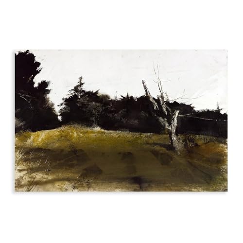 Andrew Wyeth berühmte Drucke Orchard Knoll Poster Schlafzimmer Leinwand Dekor Sportlandschaft Büro Zimmer Dekor Geschenk Unframe 61 x 91,4 cm von PIANK