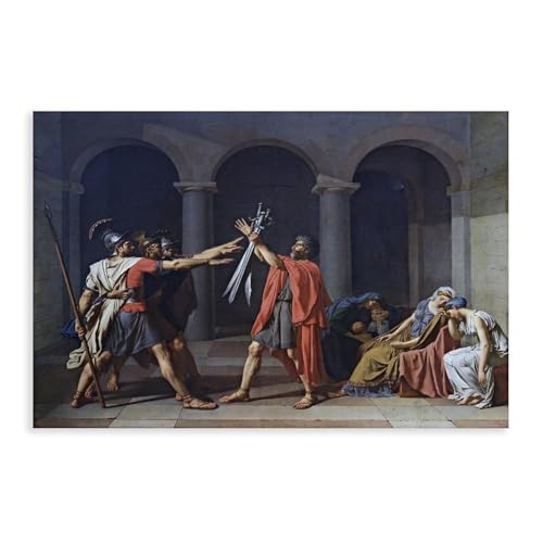 The World's Top 100 Paintings The Oath of The Horatii by Jacques-Louis David Art Wall Decoration Poster Family Bar Restaurant Garage Cafe Art Sign Gif von PIANK
