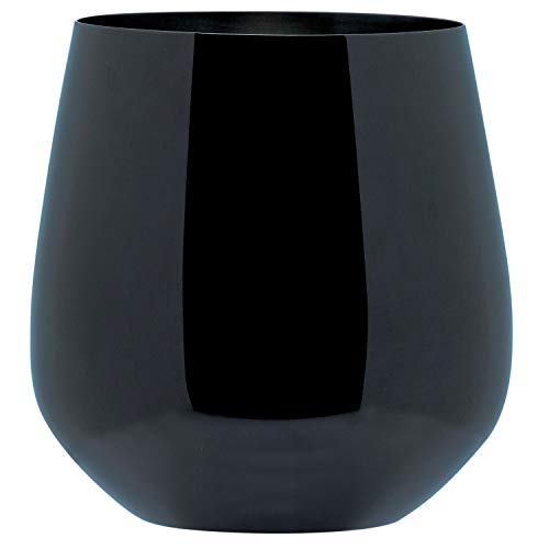Piazza 4783452 Weinglas, Schwarz, 2 Stück von PIAZZA