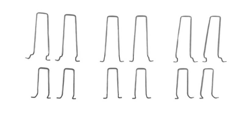 PIC - Stein Blumenkastenhalter 3 Set's, 3-St., 1 Set besteht aus 4 Haken, verzinkter Stahldraht für Doppelstab Gitter Gabionen von PIC - Stein