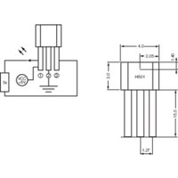 PIC - Hallsensor H501 3.8 - 24 v/dc Messbereich: +4 - +35 mT TO-92-UA Löten von PIC