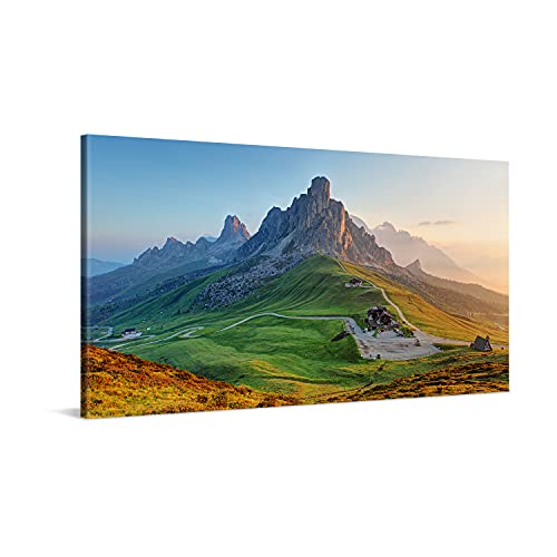 PICANOVA – Bild auf Leinwand Felsiger Berg 100x50cm Leinwandbild – Premium Leinwanddruck – Wandbild Kunstdruck Auf 2cm Holz-Keilrahmen Wohnzimmer Wanddekoration – Berge von PICANOVA