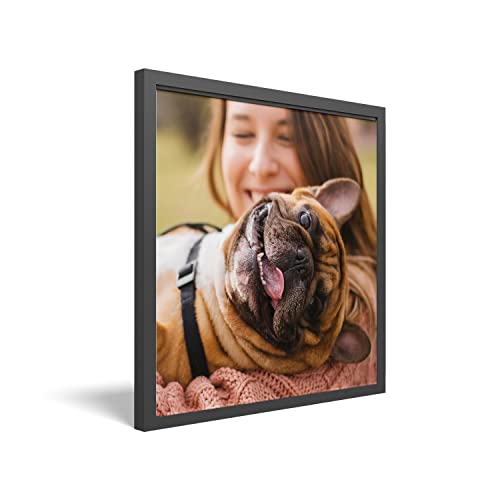 PICANOVA – Gerahmtes Bild auf Fotoboard 20x20 cm – Ihr Eigenes Foto auf Fotoboard als Personalisierte Wanddeko – Wandbild mit Wunschmotiv – Personalisierbares Geschenk, Weiß von PICANOVA