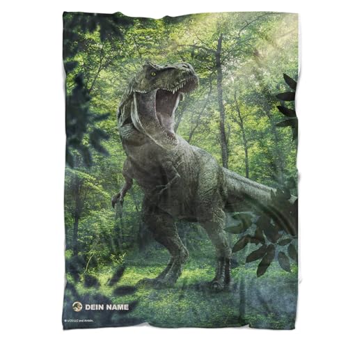 PICANOVA - Jurassic World Handtuch mit Namen - Dinosaurier Badetuch - Strandtuch für Fans der Jurassischen Welt - Dino Strandtuch für Erwachsene, Jungen, Kinder - Jungle Predators - 200x150cm von PICANOVA