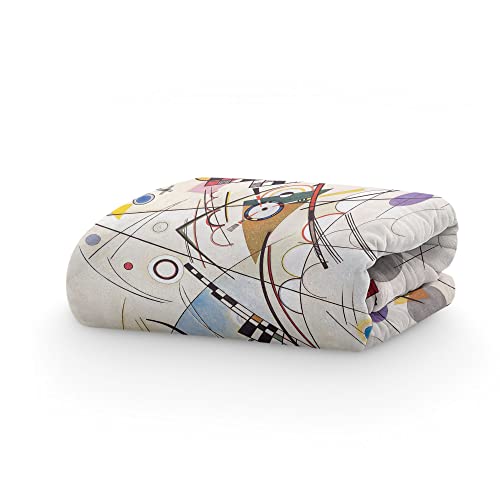 PICANOVA – Kuscheldecke 200x150cm – Wassily Kandinsky Composition VIII – Decke mit Bild – Premiumqualität Fleecedecke 510g/qm – Unschlagbar Weich Und Gemütlich Fotodecke – Klassische Kunst von PICANOVA