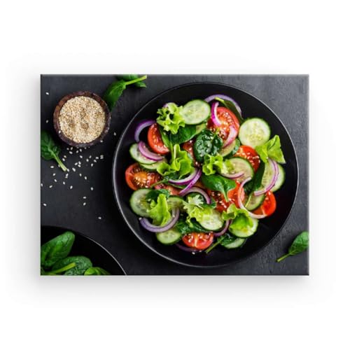 PICANOVA - Leinwand Kunst Küche Dekoration - Premium-Bilder Malerei auf Leinwand Drucke Poster für Esszimmer Wanddekoration - Holzrahmen bereit zu hängen - Geschnittene Veggie-Schale - 80x60cm PICANOVA - Leinwand Kunst Küche Dekoration - Premium-Bilder Malerei auf Leinwand Drucke Poster für Esszimmer Wanddekoration - Holzrahmen bereit zu hängen - Geschnittene Veggie-Schale - 80x60cm von PICANOVA