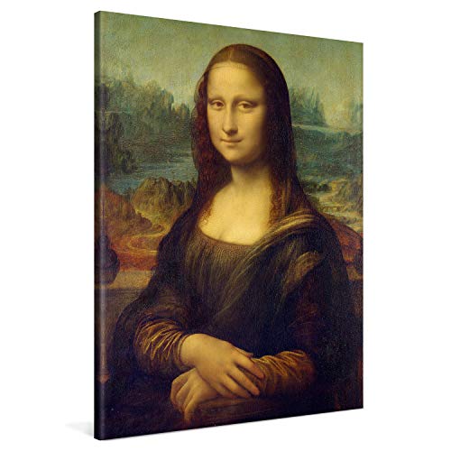 PICANOVA – Leonardo da Vinci – Mona Lisa 75x100cm – Bild auf Leinwand – Premium Kunstdruck Auf 2cm Holz-Keilrahmen Für Schlaf- Und Wohnzimmer – Klassische Kunst von PICANOVA