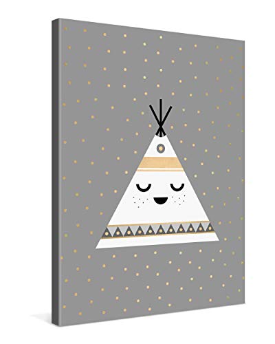 PICANOVA – Little Tipi 30x40cm – Premium Leinwanddruck – Kunstdruck Auf 2cm Holz-Keilrahmen Für Schlaf- Und Wohnzimmer Von Elisabeth Fredriksson von PICANOVA