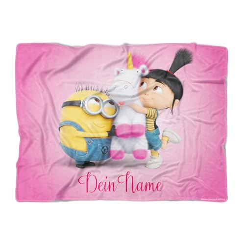 PICANOVA Minions Decke mit Name 100x70cm - Premiumqualität Personalisierte Plüschdecke für Kinder - Weich Fleece Decke - Geschenk für Fans der Ich - Einfach unverbesserlich - Minion & Agnes PICANOVA Minions Decke mit Name 100x70cm - Premiumqualität Personalisierte Plüschdecke für Kinder - Weich Fleece Decke - Geschenk für Fans der Ich - Einfach unverbesserlich - Minion & Agnes von PICANOVA