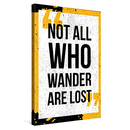 PICANOVA – Not All 120x80cm – Premium Leinwanddruck – Kunstdruck Auf 2cm Holz-Keilrahmen Für Schlaf- Und Wohnzimmer – Kollektion Quote Designs von PICANOVA