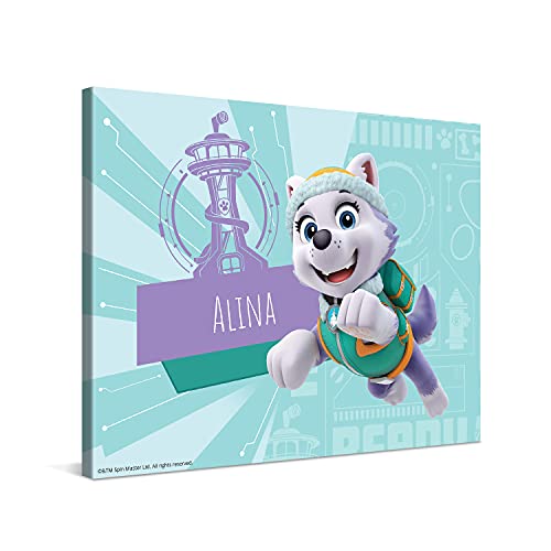 PICANOVA – PAW Patrol Everest Leinwandbilder – 80x60cm – Leinwand Premium – Personalisierte Wandbilder – Kinder-Geschenk Leinwanddruck – PAW Patrol Kollektion PICANOVA – PAW Patrol Everest Leinwandbilder – 80x60cm – Leinwand Premium – Personalisierte Wandbilder – Kinder-Geschenk Leinwanddruck – PAW Patrol Kollektion von PICANOVA