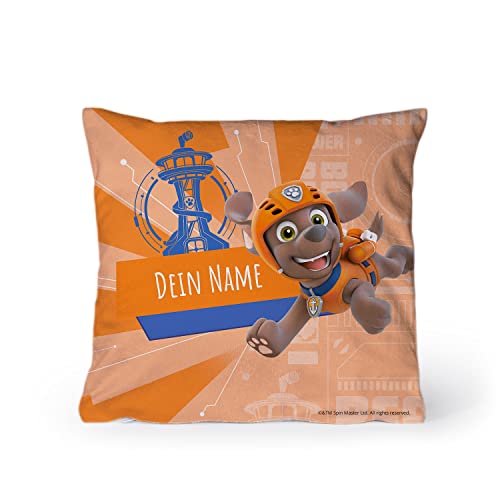 PICANOVA – PAW Patrol Zuma Kissen mit Name 40x40cm – mit Füllung – Text individuell Bedruckt – Zierkissen Dekokissen – Schlaf- und Wohnzimmertauglich PICANOVA – PAW Patrol Zuma Kissen mit Name 40x40cm – mit Füllung – Text individuell Bedruckt – Zierkissen Dekokissen – Schlaf- und Wohnzimmertauglich von PICANOVA