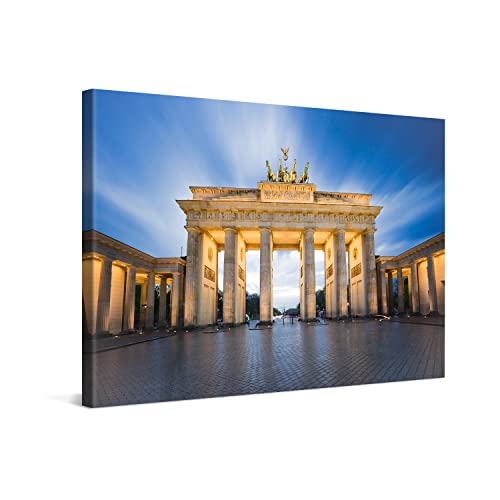 PICANOVA – Premium Leinwanddruck – Leinwandbild Berlin Brandenburger Tor 120x80cm – Kunstdruck Auf 2cm Holz-Keilrahmen Für Schlaf- Und Wohnzimmer – Kollektion Deutschland von PICANOVA