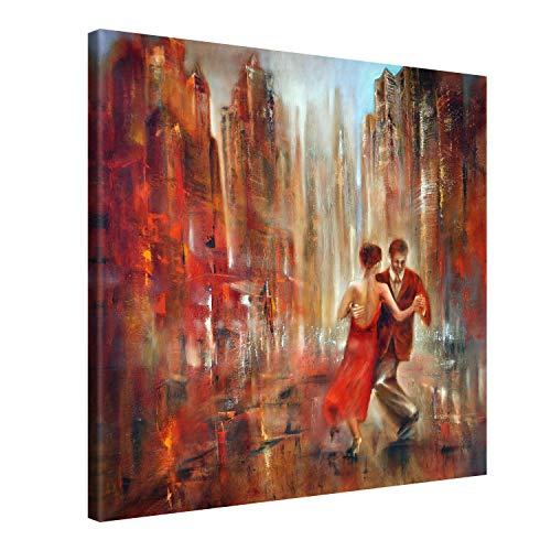 PICANOVA – Tango 80x80cm – Premium Leinwanddruck – Kunstdruck Auf 2cm Holz-Keilrahmen Für Schlaf- Und Wohnzimmer Von Annette Schmucker von PICANOVA