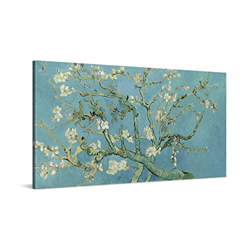 PICANOVA – Vincent Van Gogh Almond Blossom 100x50 cm – Bild auf Leinwand – Leinwandbild – Premium Leinwanddruck – Kunstdruck Auf 2cm Holz-Keilrahmen Für Schlaf- Und Wohnzimmer von PICANOVA