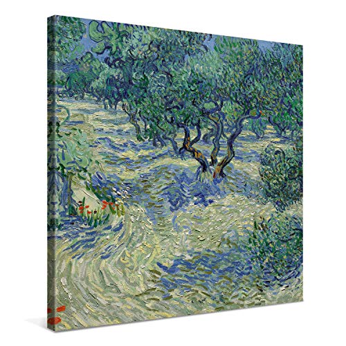 PICANOVA – Vincent Van Gogh Olive Orchard 80x80 cm – Bild auf Leinwand – Leinwandbild – Premium Leinwanddruck – Kunstdruck Auf 2cm Holz-Keilrahmen Für Schlaf- Und Wohnzimmer von PICANOVA