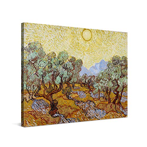 PICANOVA – Vincent Van Gogh Olive Trees 40x30 cm – Bild auf Leinwand – Leinwandbild – Premium Leinwanddruck – Kunstdruck Auf 2cm Holz-Keilrahmen Für Schlaf- Und Wohnzimmer von PICANOVA