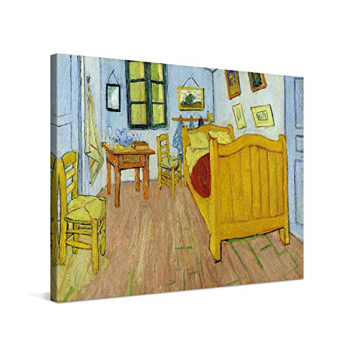 PICANOVA – Vincent Van Gogh Vincent's Bedroom 40x30 cm – Bild auf Leinwand – Leinwandbild – Premium Leinwanddruck – Kunstdruck Auf 2cm Holz-Keilrahmen Für Schlaf- Und Wohnzimmer von PICANOVA