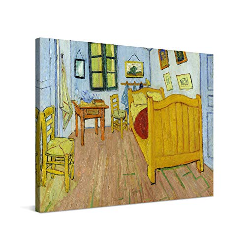 PICANOVA – Vincent Van Gogh Vincent's Bedroom 80x60 cm – Bild auf Leinwand – Leinwandbild – Premium Leinwanddruck – Kunstdruck Auf 2cm Holz-Keilrahmen Für Schlaf- Und Wohnzimmer von PICANOVA