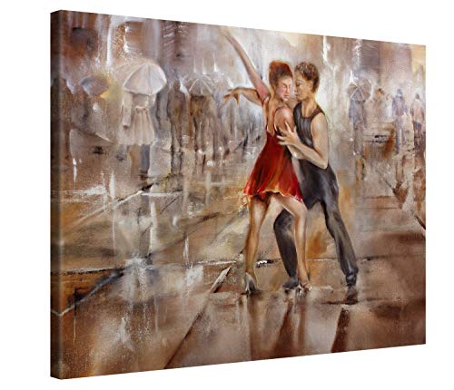 PICANOVA – Dancing in The Rain 100x75cm – Premium Leinwanddruck – Kunstdruck Auf 2cm Holz-Keilrahmen Für Schlaf- Und Wohnzimmer Von Annette Schmucker von PICANOVA