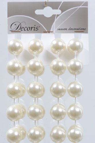 270cm Perlengirlande 2cm Perlenkette creme champagner Christbaumschmuck Weihnachtsschmuck 20mm von Kaemingk