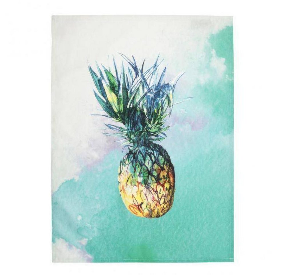 PICHLER Geschirrtuch Ananas Lagune, (1x Geschirrtuch 50 x 70 cm), aus 100% Baumwolle von PICHLER