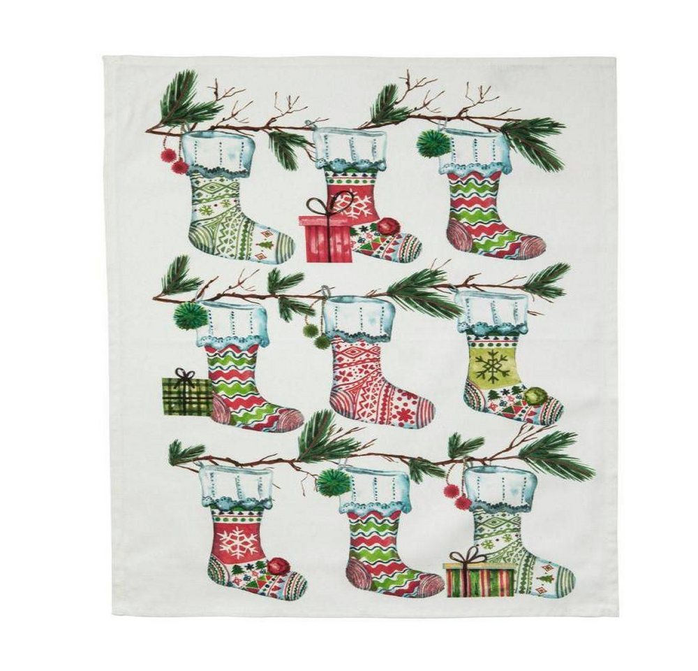 PICHLER Geschirrtuch Stiefel Natur, (1x Geschirrtuch 50 x 70 cm), aus 100% Baumwolle von PICHLER
