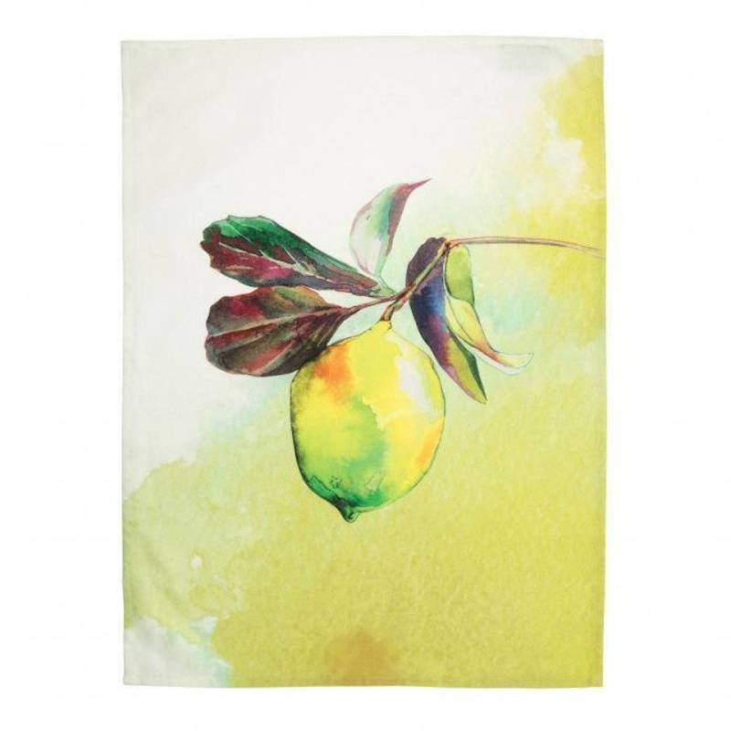 PICHLER Geschirrtuch Zitrone Limette, (1x Geschirrtuch 50 x 70 cm), aus 100% Baumwolle von PICHLER