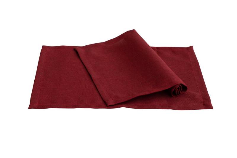 PICHLER Platzset Tischset 6er Set Panama Rechteck 033/048 rot, (Spar-Set, 6-St., 6 Platzdecken), Platzset Tischset Esszimmer Küche von PICHLER