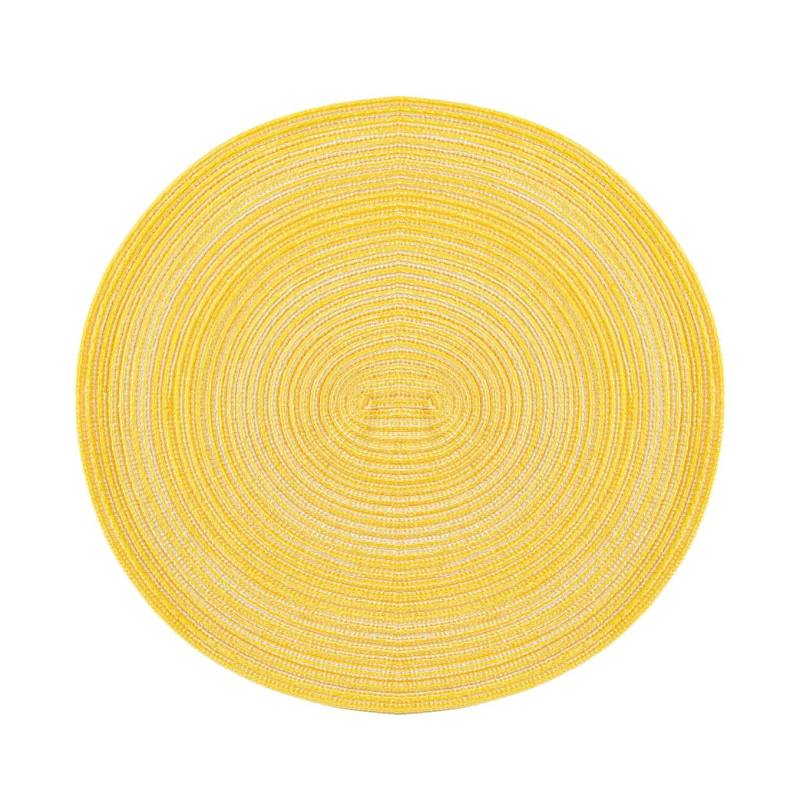 PICHLER Platzset Tischset rund 12er Set Samba Kreis 038 zitrone, (Spar-Set, 12-St., 12 Platzdecken), Platzset Tischset Esszimmer Küche von PICHLER