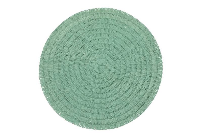 PICHLER Platzset Tischset uni Tischset rund 12er Set 0 x 38 cm WAVE Kreis lagune, (Spar-Set, 12-St., 12 Platzdecken), Platzset Tischset Esszimmer Küche von PICHLER