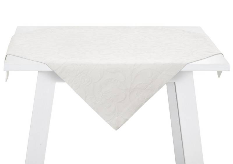 PICHLER Tischdecke Mitteldecke Cordoba Rechteck 100/100 brillantweiß (1-tlg), Tischdecke Tischläufer Fest Feier Kommunion von PICHLER