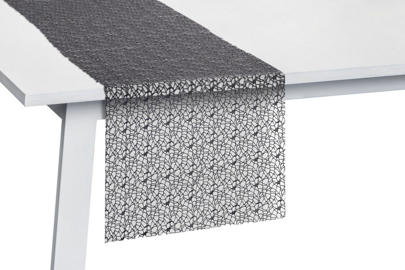 PICHLER Tischläufer Netz uni, gewirkt Tischläufer 4er Set 140 x 45 cm NETWORK Rechteck g (4-tlg, 4 Stück) von PICHLER