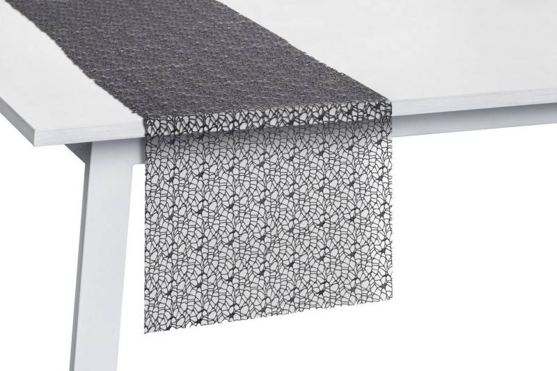 PICHLER Tischläufer Netz uni, gewirkt Tischläufer 4er Set 140 x 45 cm NETWORK Rechteck g (4-tlg, 4 Stück) von PICHLER