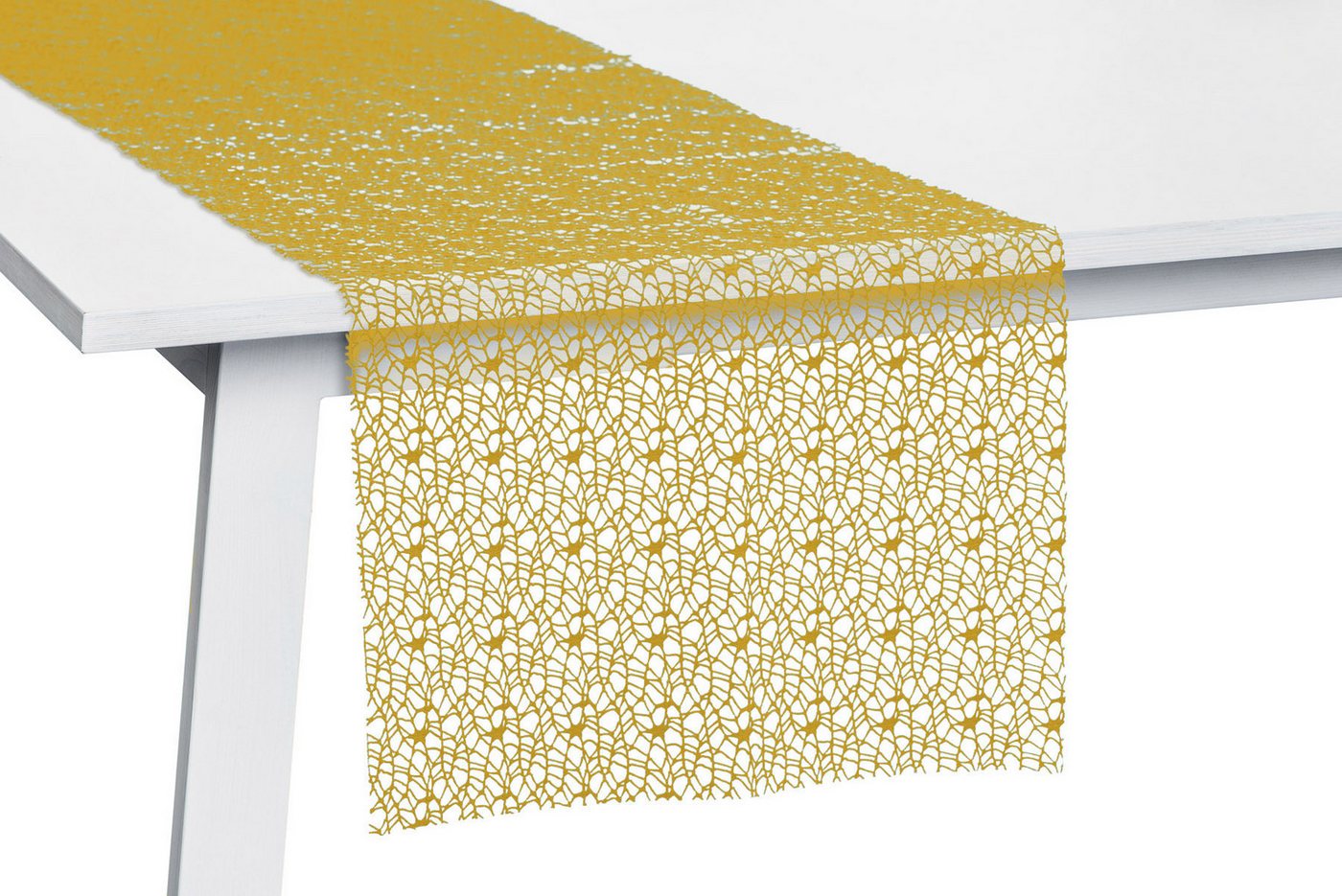 PICHLER Tischläufer Netz uni, gewirkt Tischläufer 4er Set 140 x 45 cm NETWORK Rechteck s (4-tlg, 4 Stück) von PICHLER