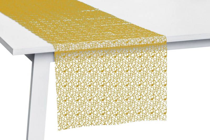 PICHLER Tischläufer Netz uni, gewirkt Tischläufer 4er Set 140 x 45 cm NETWORK Rechteck s (4-tlg, 4 Stück) von PICHLER