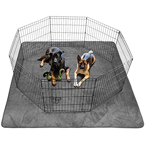 1er Welpenunterlage Waschbar Puppy Training Pads,182*182cm Schnell Absorbierend Haustier Hygieneunterlage, Wiederverwendbar Trainingsunterlagen für Welpen,Groß, Alte, oder inkontinente Hunde Grau von PICK FOR LIFE
