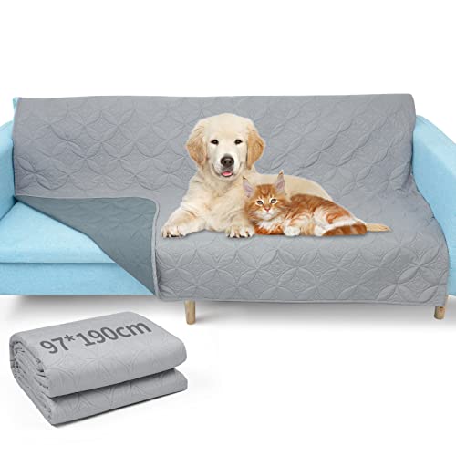 PICK FOR LIFE 97 * 190cm wasserresistent Hundedecke, Beidseitig verfügbar und weich Hundematte für große und kleine Hunde, Schutz für Bett, Sofa, Auto von PICK FOR LIFE