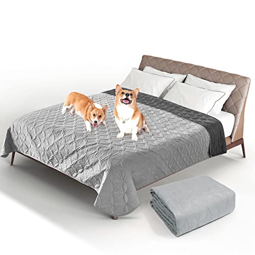 PICK FOR LIFE 208 * 208cm wasserresistent Hundedecke, Beidseitig verfügbar und weich Hundematte für große und kleine Hunde, Schutz für Bett, Sofa, Auto von PICK FOR LIFE