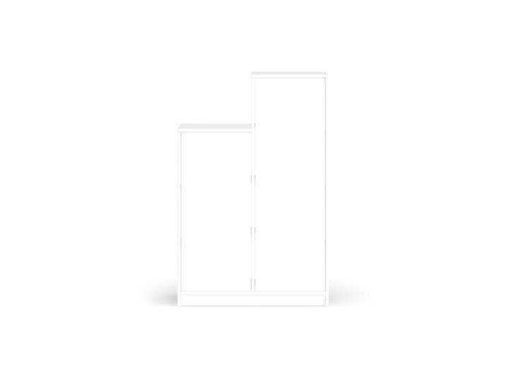 Asymmetrisches Bücherregal mit Türen MDF Beschichtet Asymmetrisches Bücherregal mit Türen MDF Beschichtet von PICKAWOOD