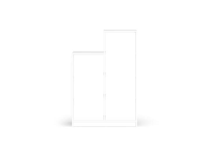 Asymmetrisches Bücherregal mit Türen MDF Beschichtet Asymmetrisches Bücherregal mit Türen MDF Beschichtet von PICKAWOOD