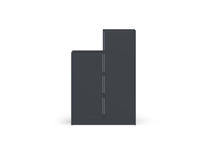 Asymmetrisches Bücherregal mit Türen Premium Dekore von PICKAWOOD