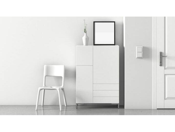Elegantes Highboard von Pickawood - Wohnschrank in Weiß MDF Beschichtet von PICKAWOOD
