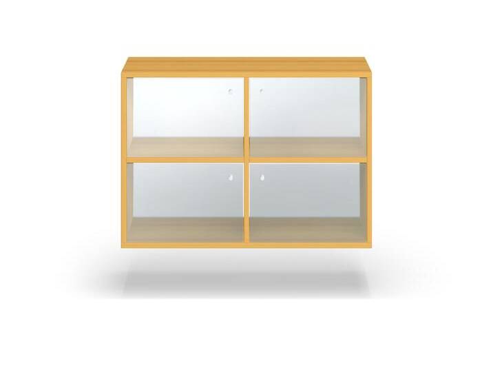 Hängevitrine aus Massivholz Erle von PICKAWOOD
