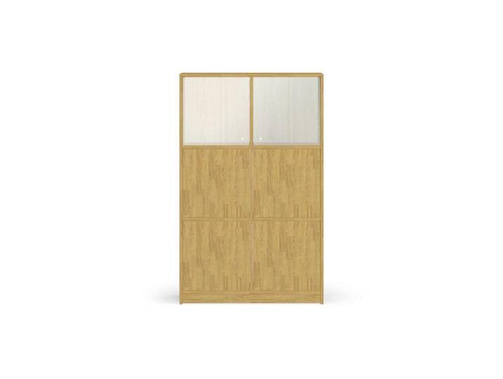 Highboard mit Glastüren Eiche Highboard mit Glastüren Eiche von PICKAWOOD