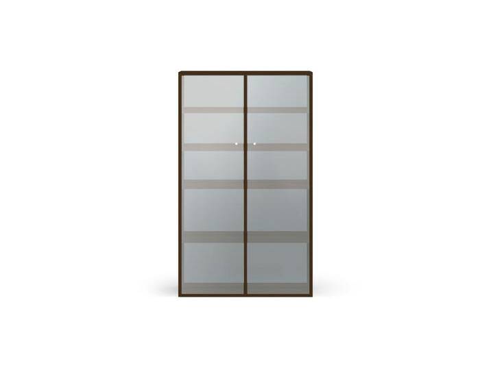 Klassische Vitrine nach Maß - Regal mit Glastüren Echtholz Furnier von PICKAWOOD