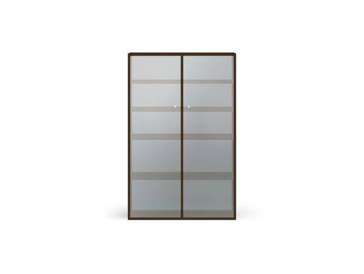 Klassische Vitrine nach Maß - Regal mit Glastüren Echtholz Furnier von PICKAWOOD