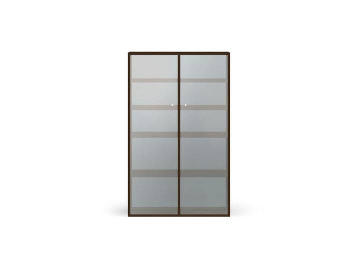 Klassische Vitrine nach Maß - Regal mit Glastüren Echtholz Furnier von PICKAWOOD